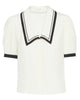 The Polka Dot Sailor Blouse in Cream Multi