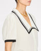The Polka Dot Sailor Blouse in Cream Multi