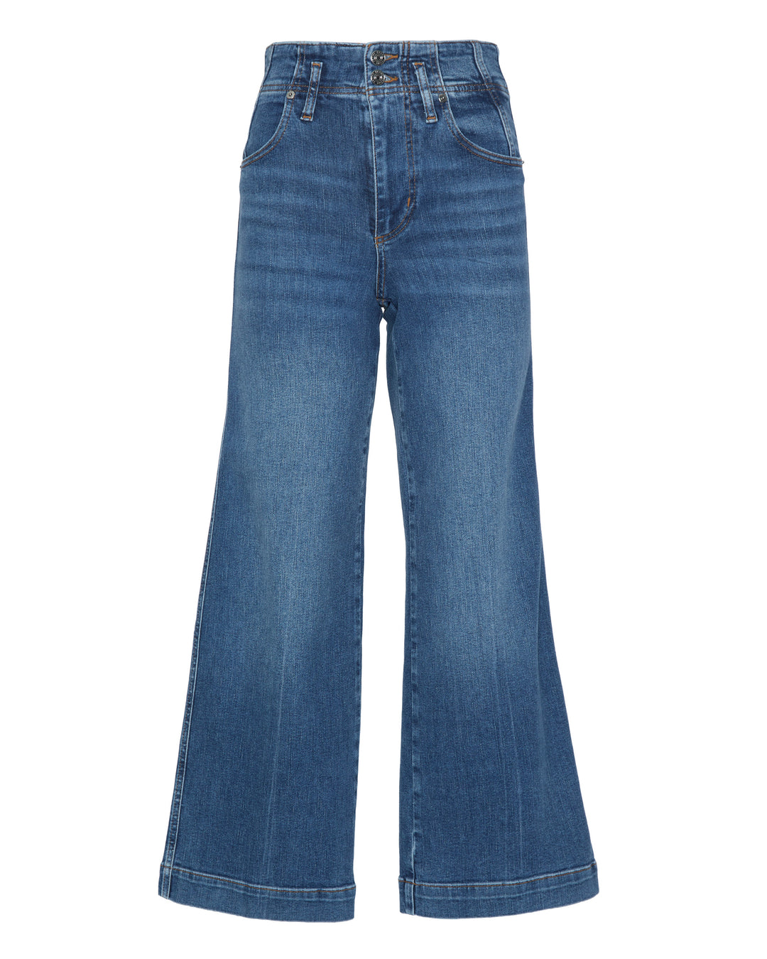 FRAME The Seamed Wide Leg Trouser Crop