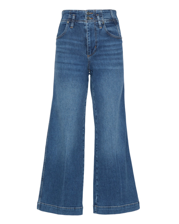 FRAME The Seamed Wide Leg Trouser Crop