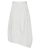 Garment Dyed Silky Cotton Asymmetrical Balloon Skirt
