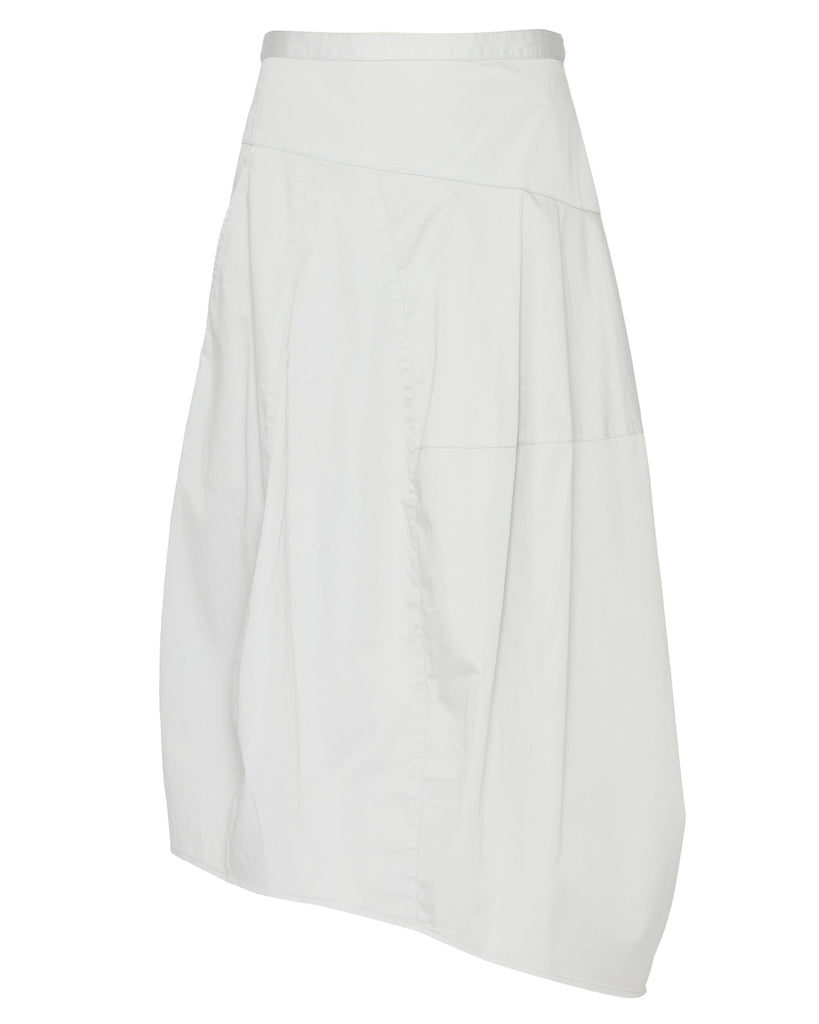 Garment Dyed Silky Cotton Asymmetrical Balloon Skirt