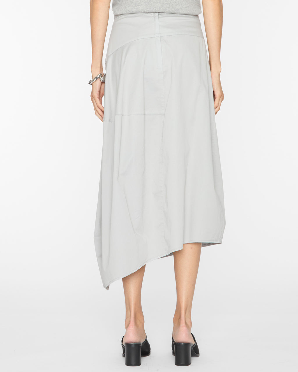 TIBI Garment Dyed Silky Cotton Asymmetrical Balloon Skirt