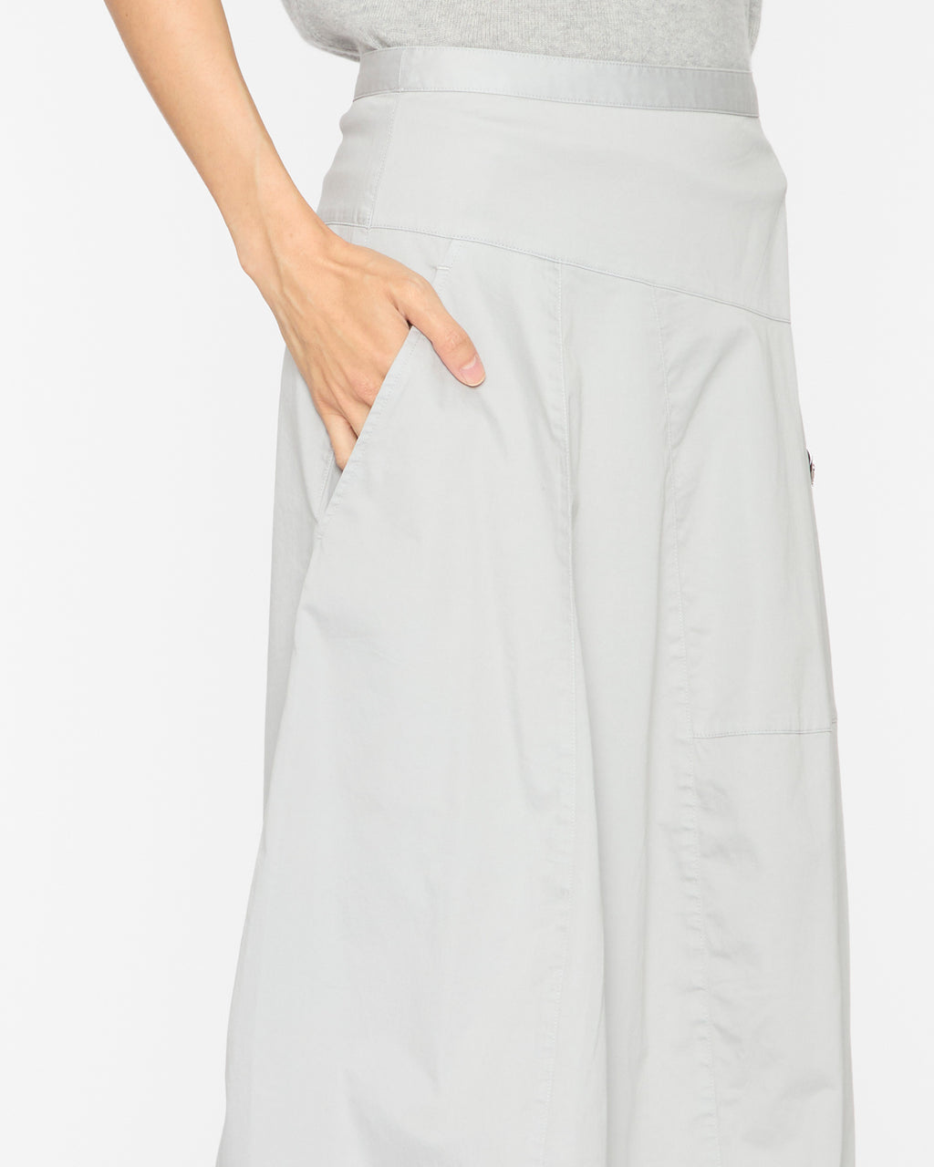 TIBI Garment Dyed Silky Cotton Asymmetrical Balloon Skirt