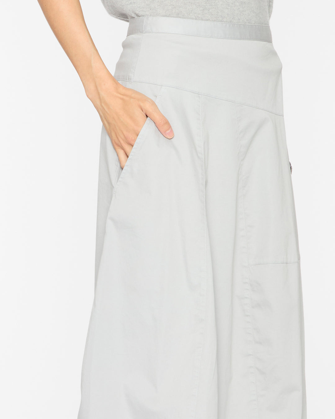 TIBI Garment Dyed Silky Cotton Asymmetrical Balloon Skirt