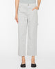 Garment Dyed Silky Cotton Cropped Slouchy Cargo Jeans