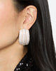 Gold Crystal Ridged Earrings