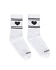 SPRWMN Heart Logo Crew Socks in White