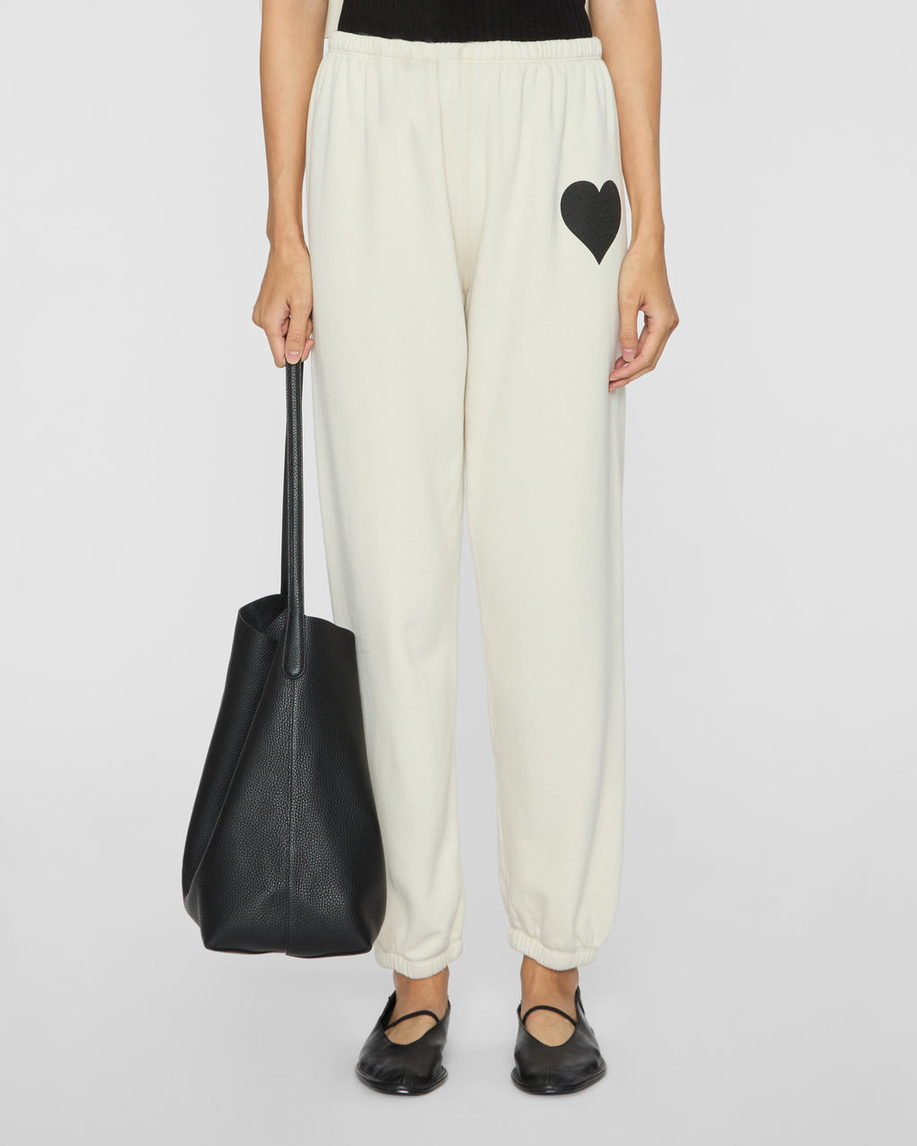 SPRWMN Heart Sweatpants in Vintage White
