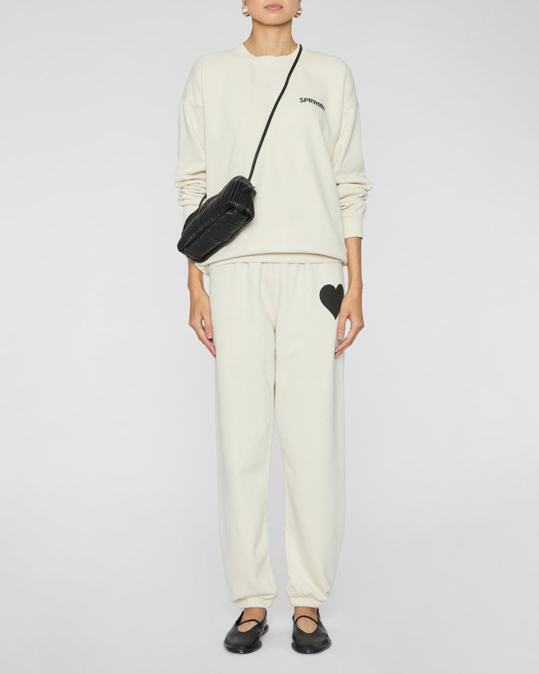 SPRWMN Heart Sweatpants in Vintage White