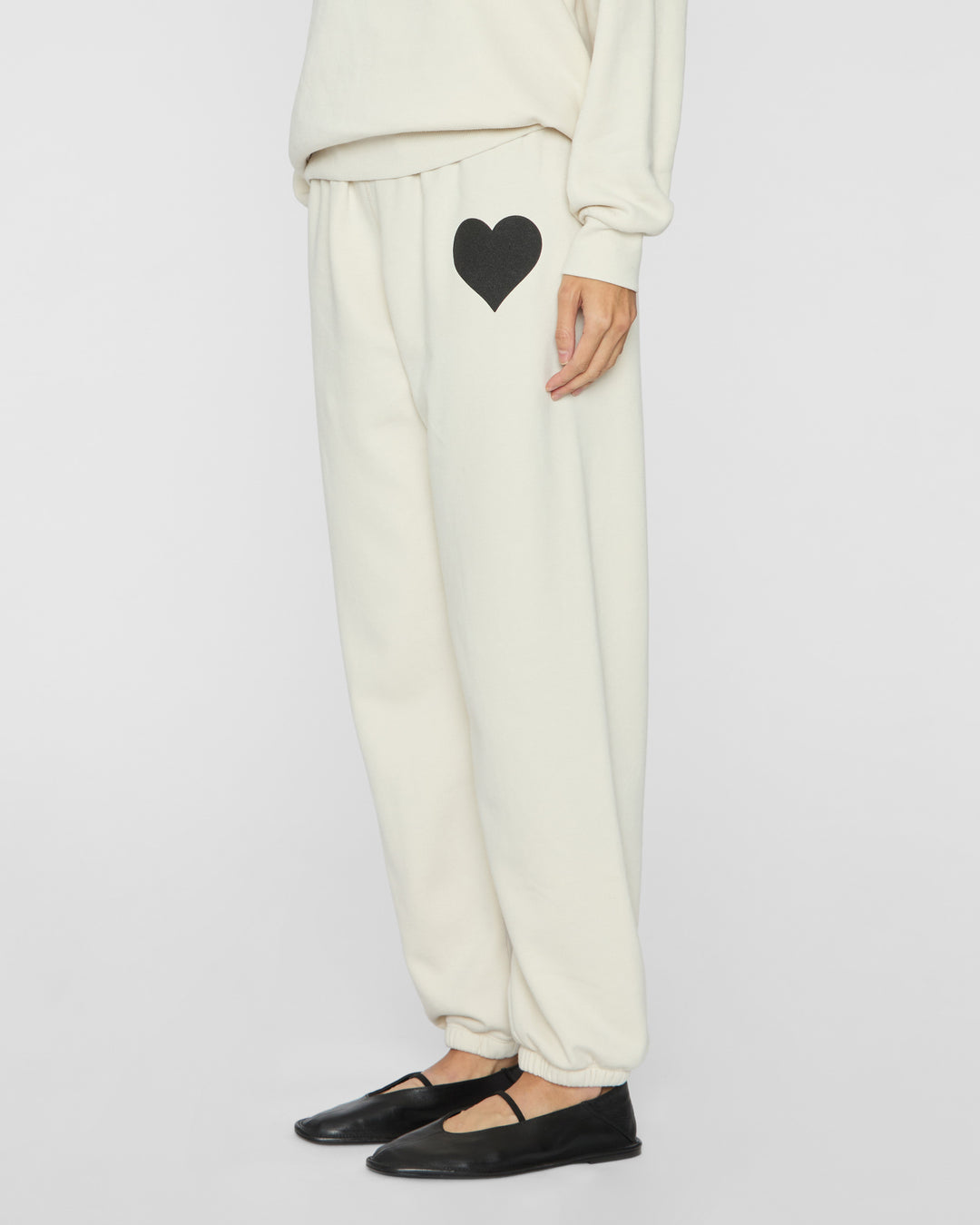 SPRWMN Heart Sweatpants in Vintage White
