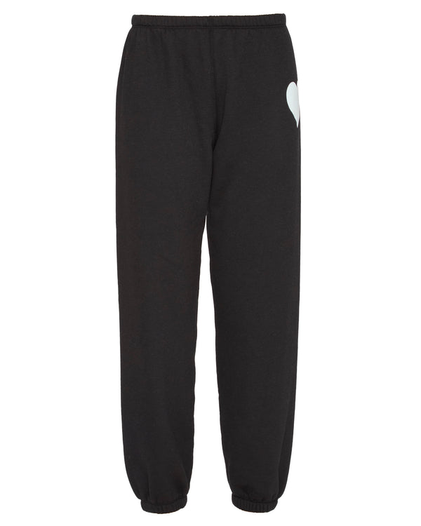SPRWMN Heart Sweatpants in Black/White