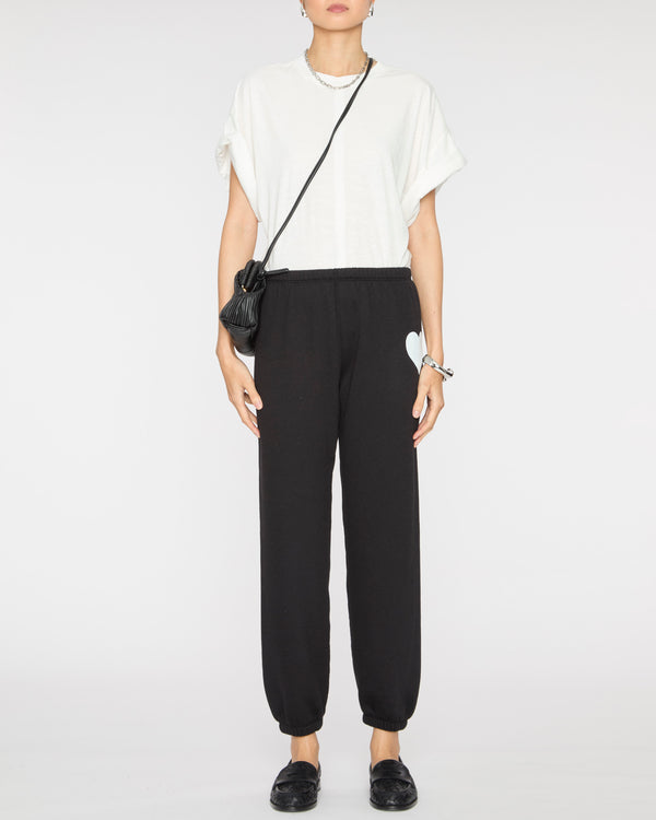 SPRWMN Heart Sweatpants in Black/White