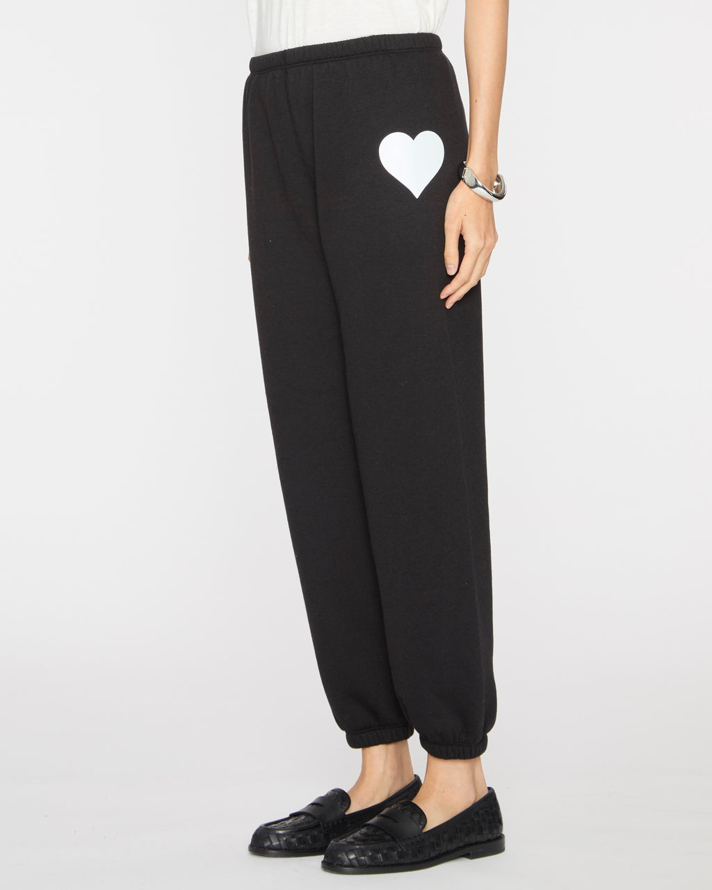 SPRWMN Heart Sweatpants in Black/White
