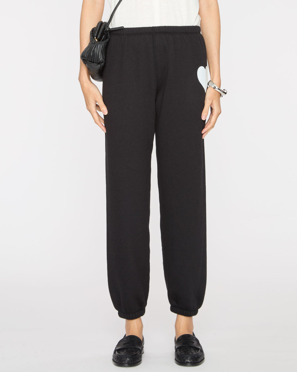 SPRWMN Heart Sweatpants in Black/White