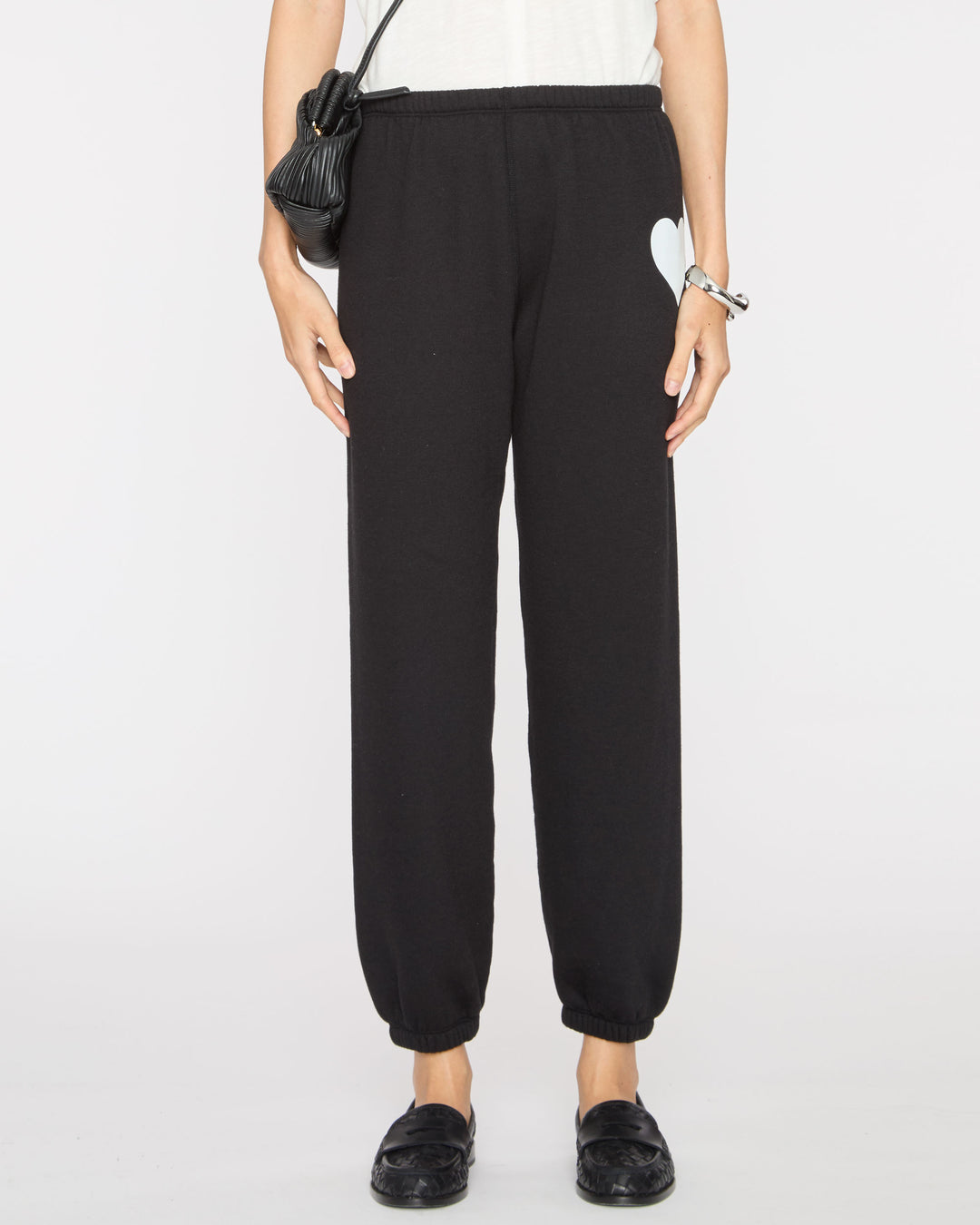 SPRWMN Heart Sweatpants in Black/White