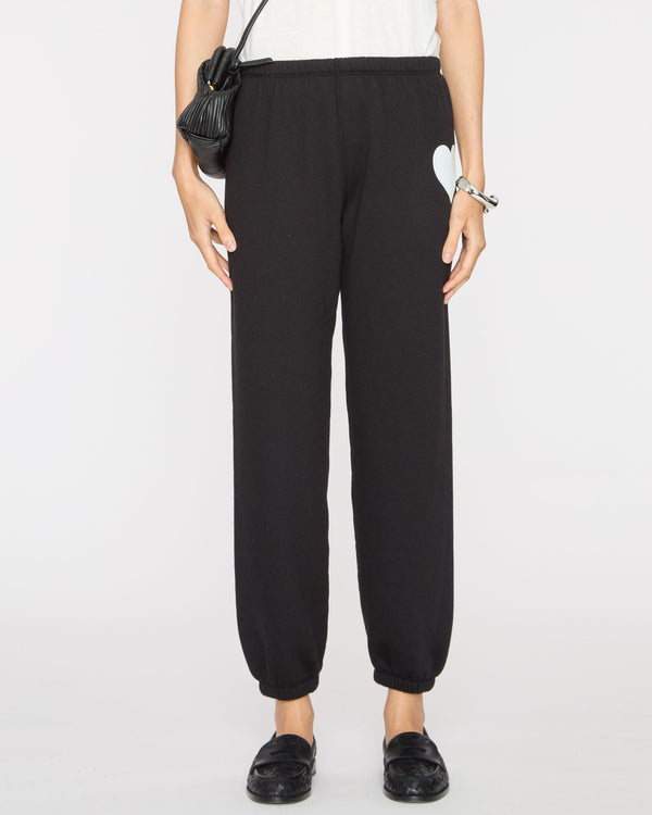 SPRWMN Heart Sweatpants in Black/White