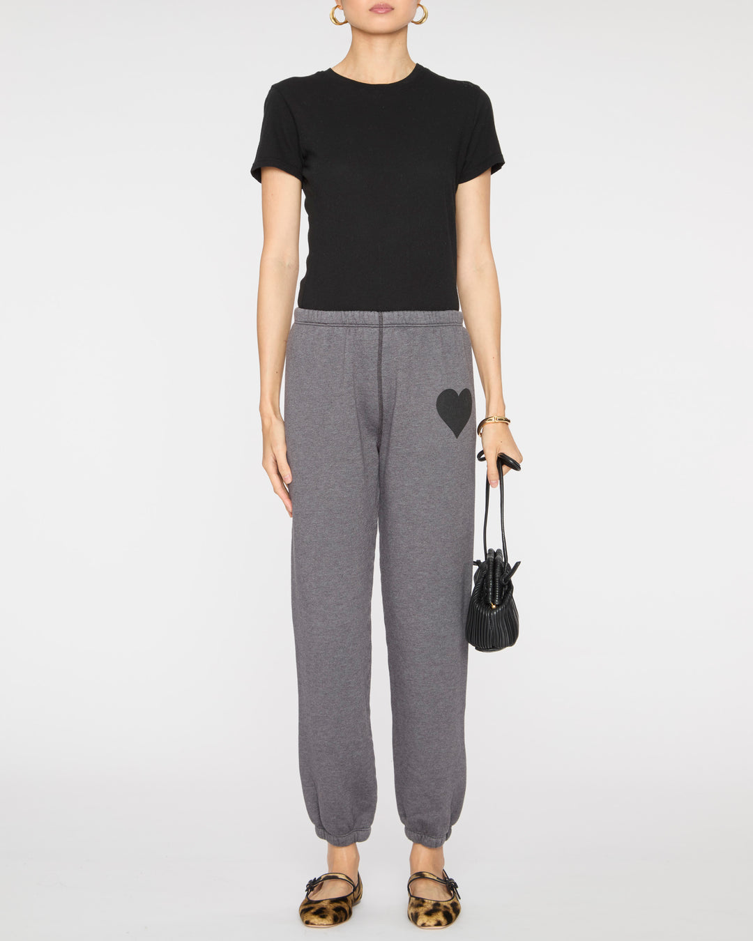 SPRWMN Heart Sweatpants in Charcoal