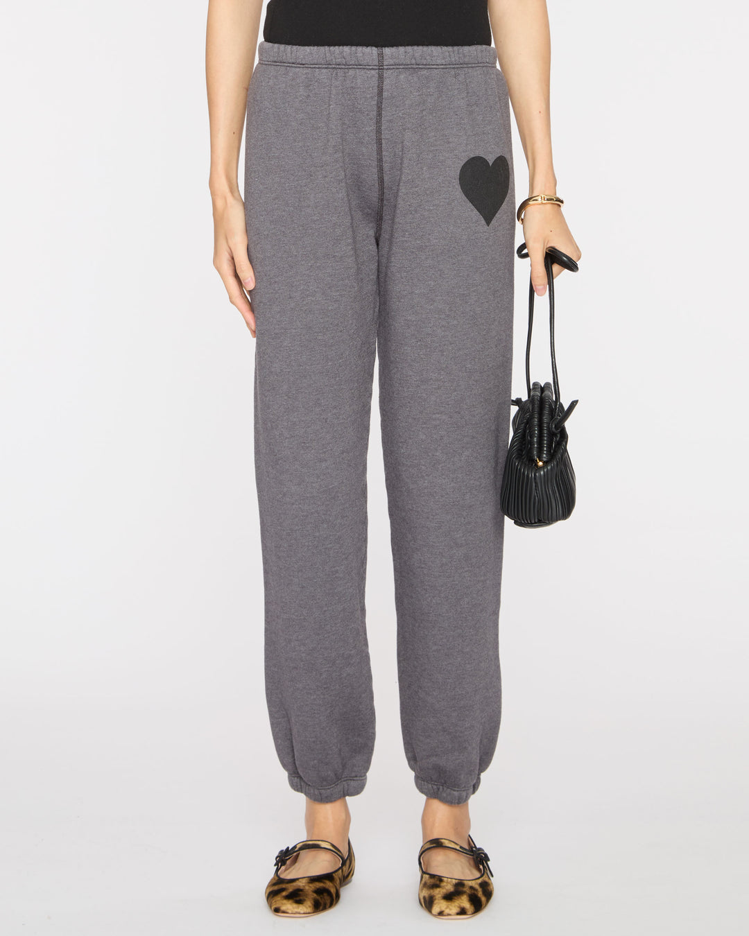 SPRWMN Heart Sweatpants in Charcoal