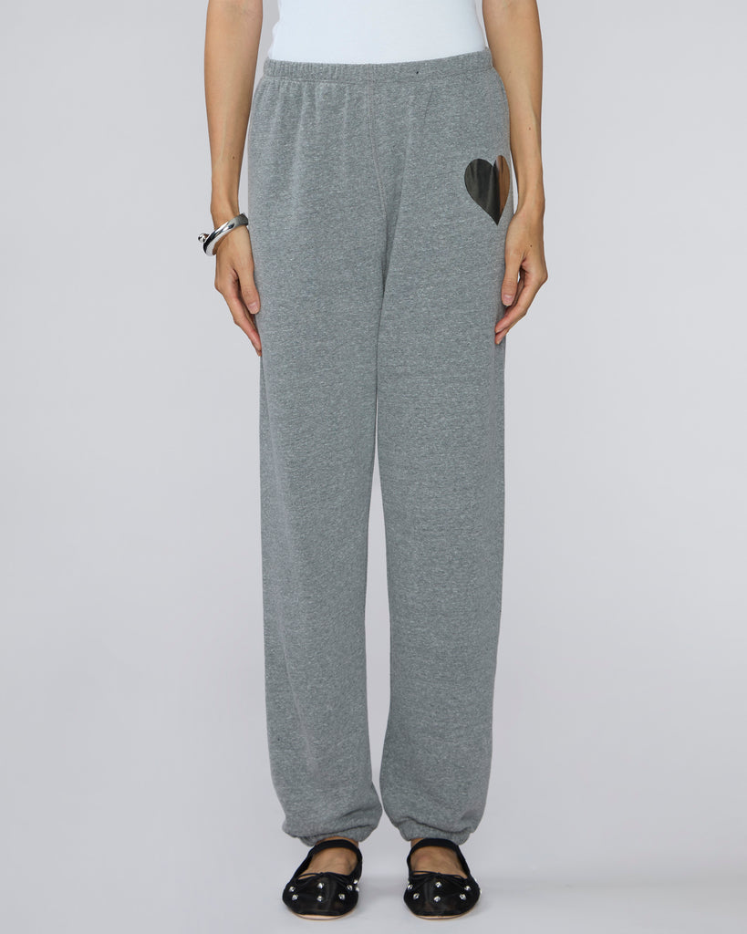 SPRWMN Heart Logo Sweatpants in Dark Heather Grey
