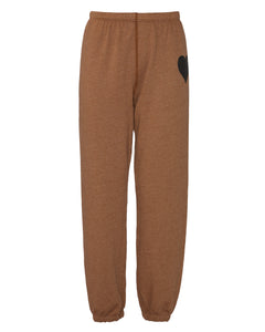 Heart Sweatpants in Ginger