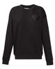 SPRWMN Heart Sweatshirt in Black/Black