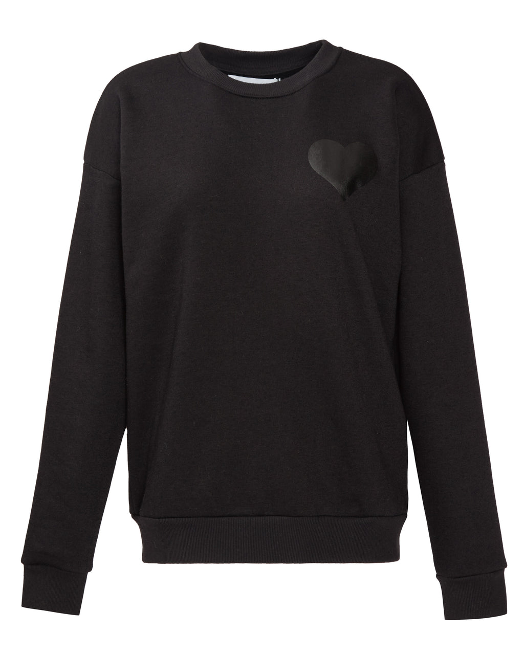 SPRWMN Heart Sweatshirt in Black/Black