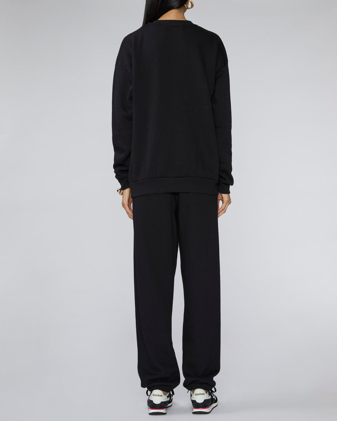 SPRWMN Heart Sweatshirt in Black/Black