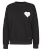 Heart Sweatshirt in Black/White