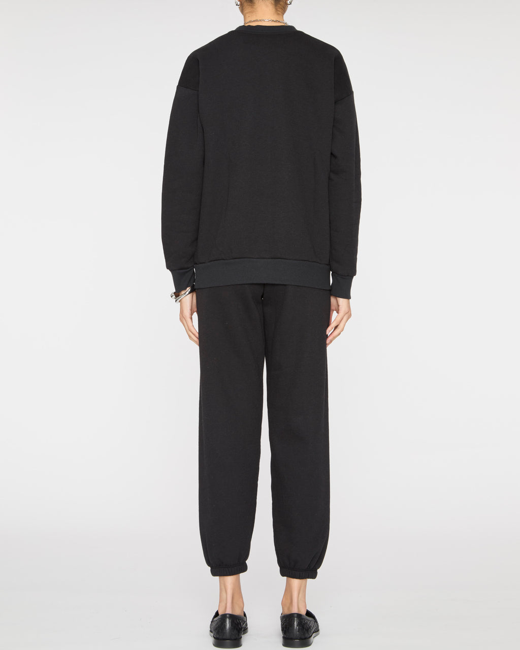 SPRWMN Heart Sweatshirt in Black/White