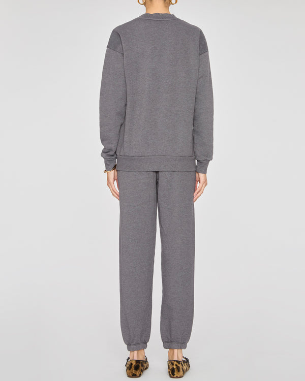SPRWMN Heart Sweatshirt in Charcoal