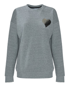 Heart Logo Sweatshirt in Dark Heather Grey