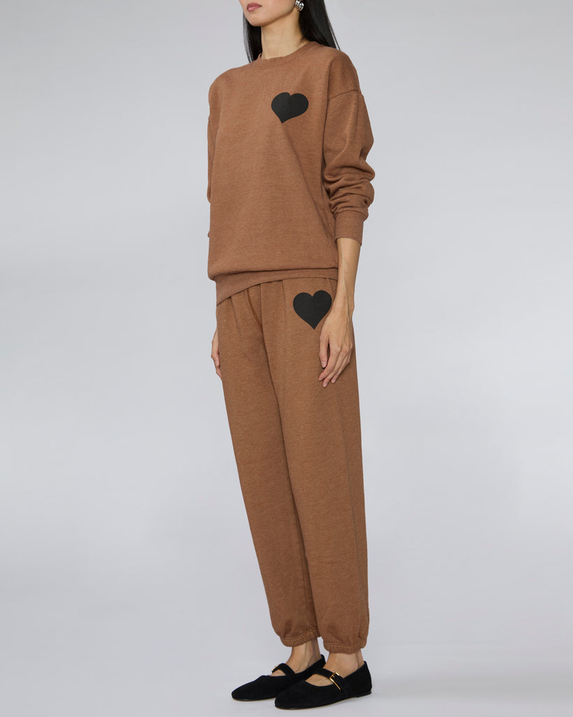SPRWMN Heart Sweatshirt in Ginger