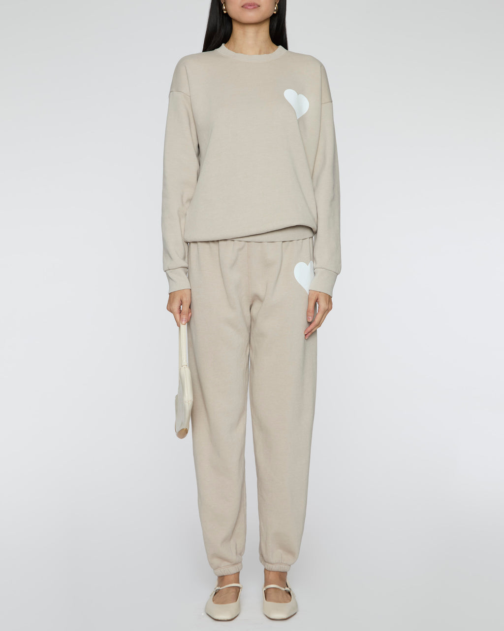 SPRWMN Heart Sweatshirt in Oat