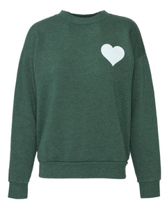 Heart Sweatshirt in Sage