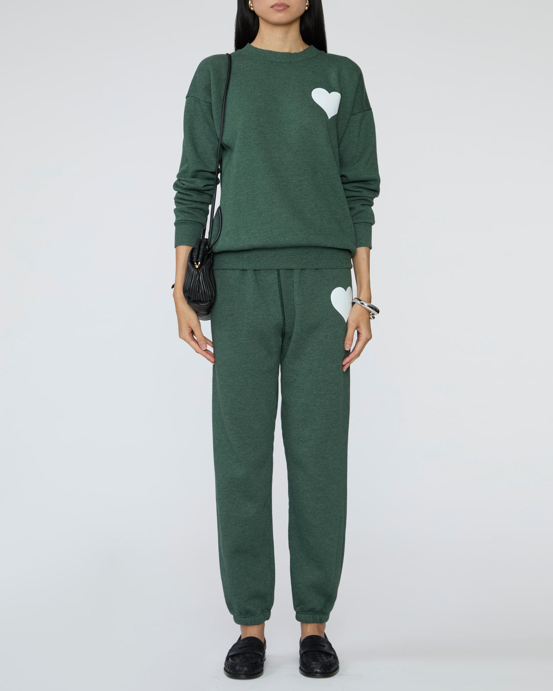 SPRWMN Heart Sweatshirt in Sage