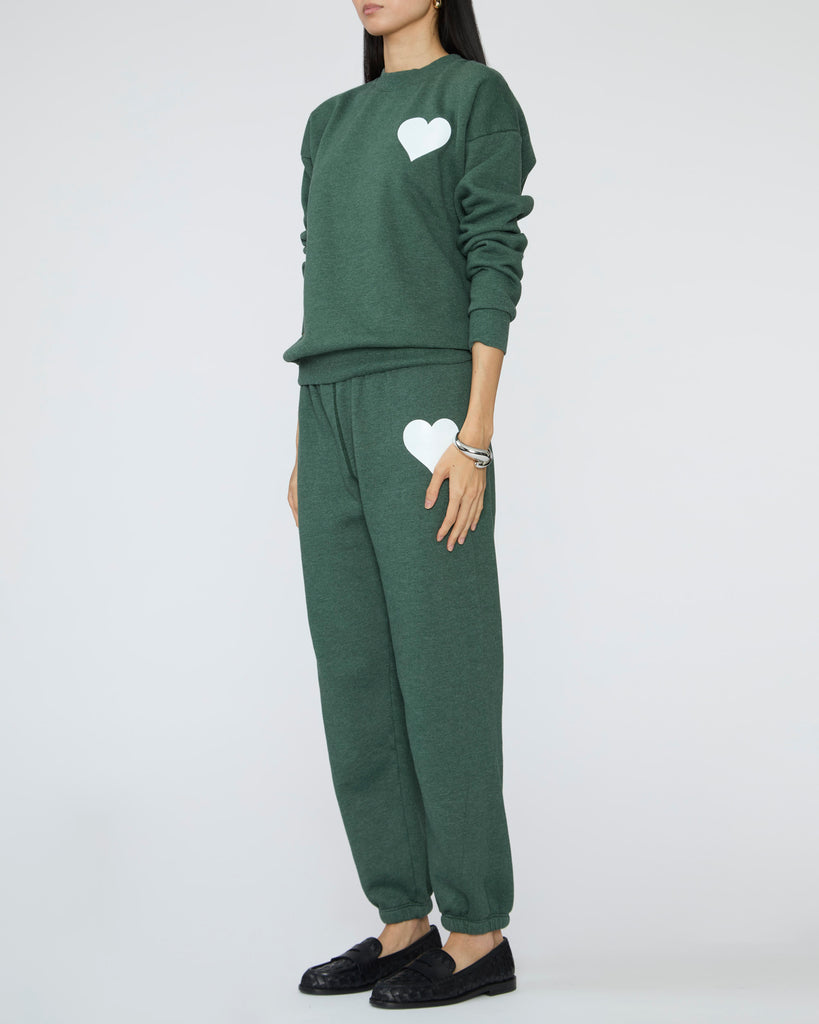 SPRWMN Heart Sweatshirt in Sage