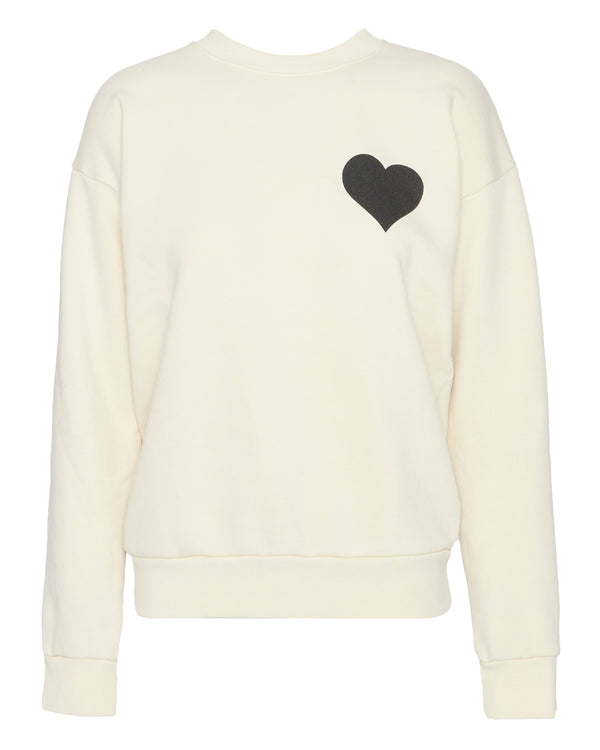 SPRWMN Heart Sweatshirt in Vintage White