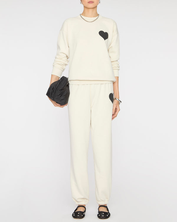 SPRWMN Heart Sweatshirt in Vintage White