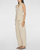 APIECE APART Helena V - Neck Vest in Striped Flax