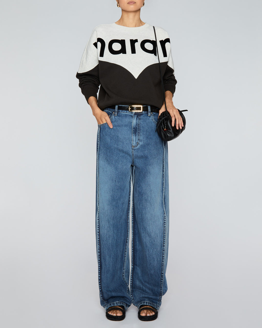 ISABEL MARANT ETOILE Houston Sweatshirt in Faded Black