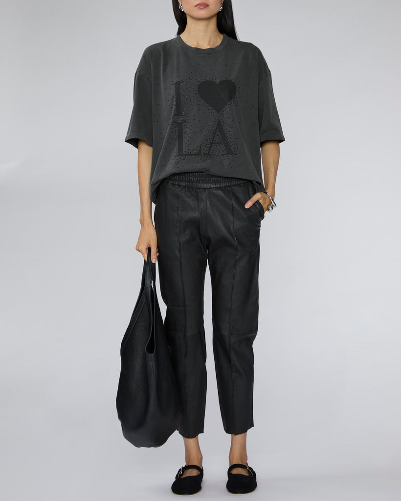 SPRWMN I Love LA Rhinestone Burst Top