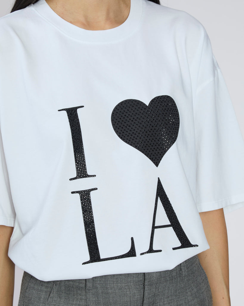 SPRWMN I Love LA Rhinestones Top