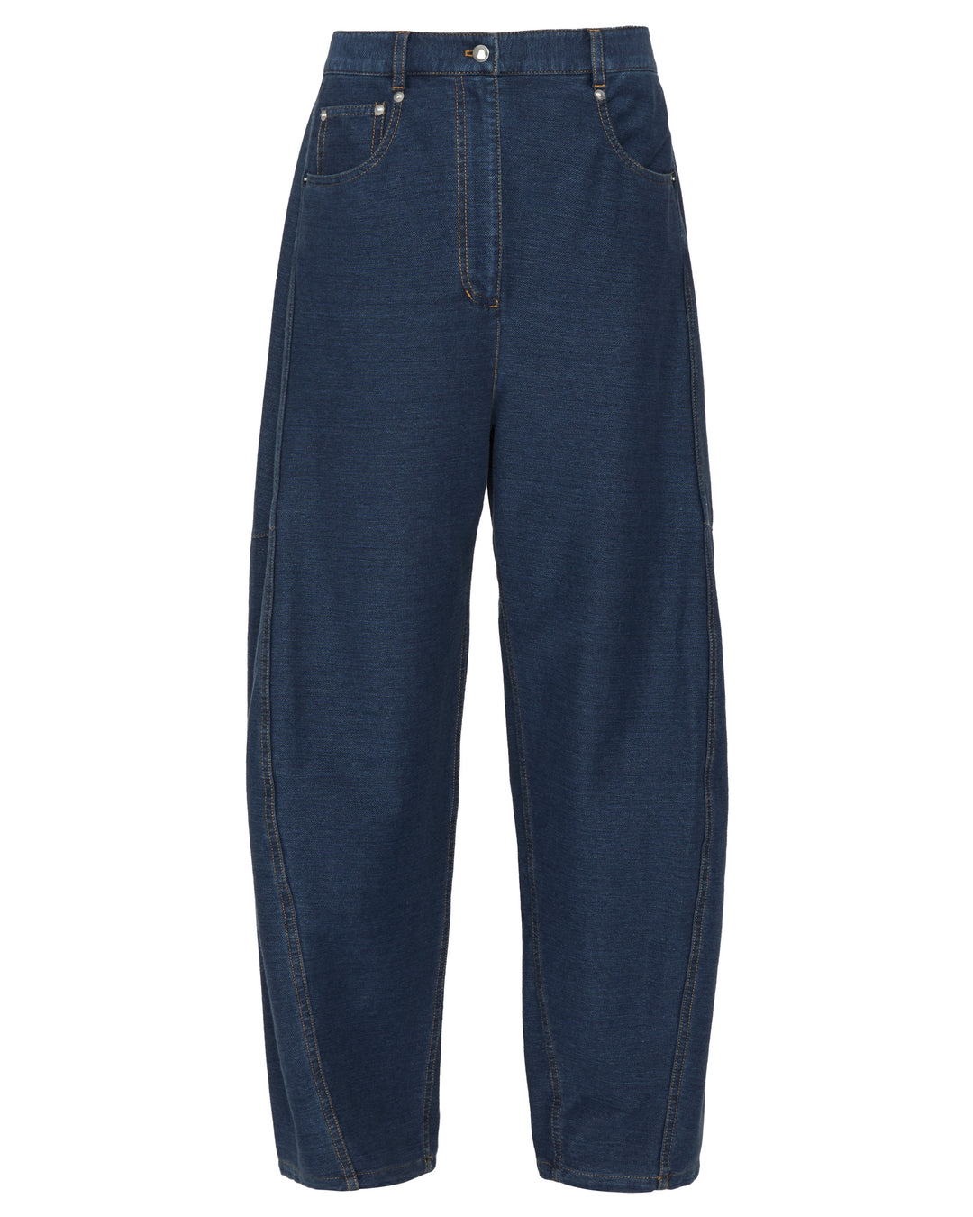 TIBI Indigo Barre Denim Knit Sid Jean