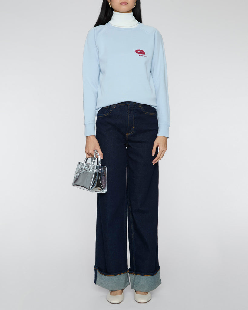 ISABEL MARANT ETOILE Millyny Bisou Sweatshirt in Powder Blue