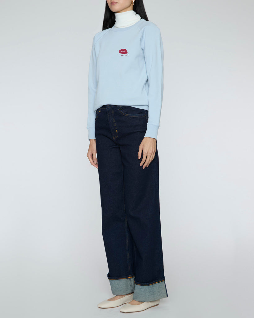 ISABEL MARANT ETOILE Millyny Bisou Sweatshirt in Powder Blue