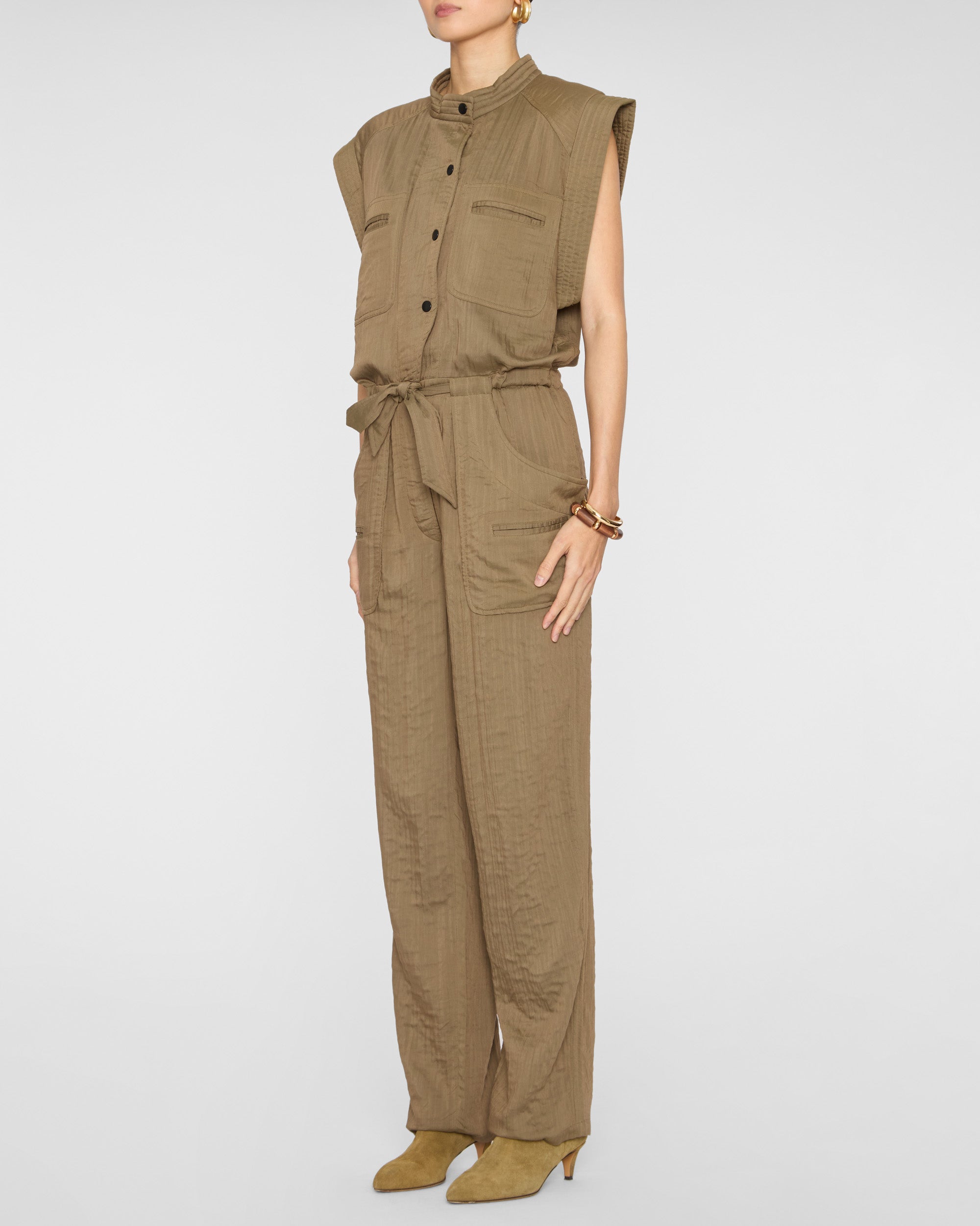 ISABEL MARANT ETOILE Suzie Jumpsuit in Khaki– Capsule Shop