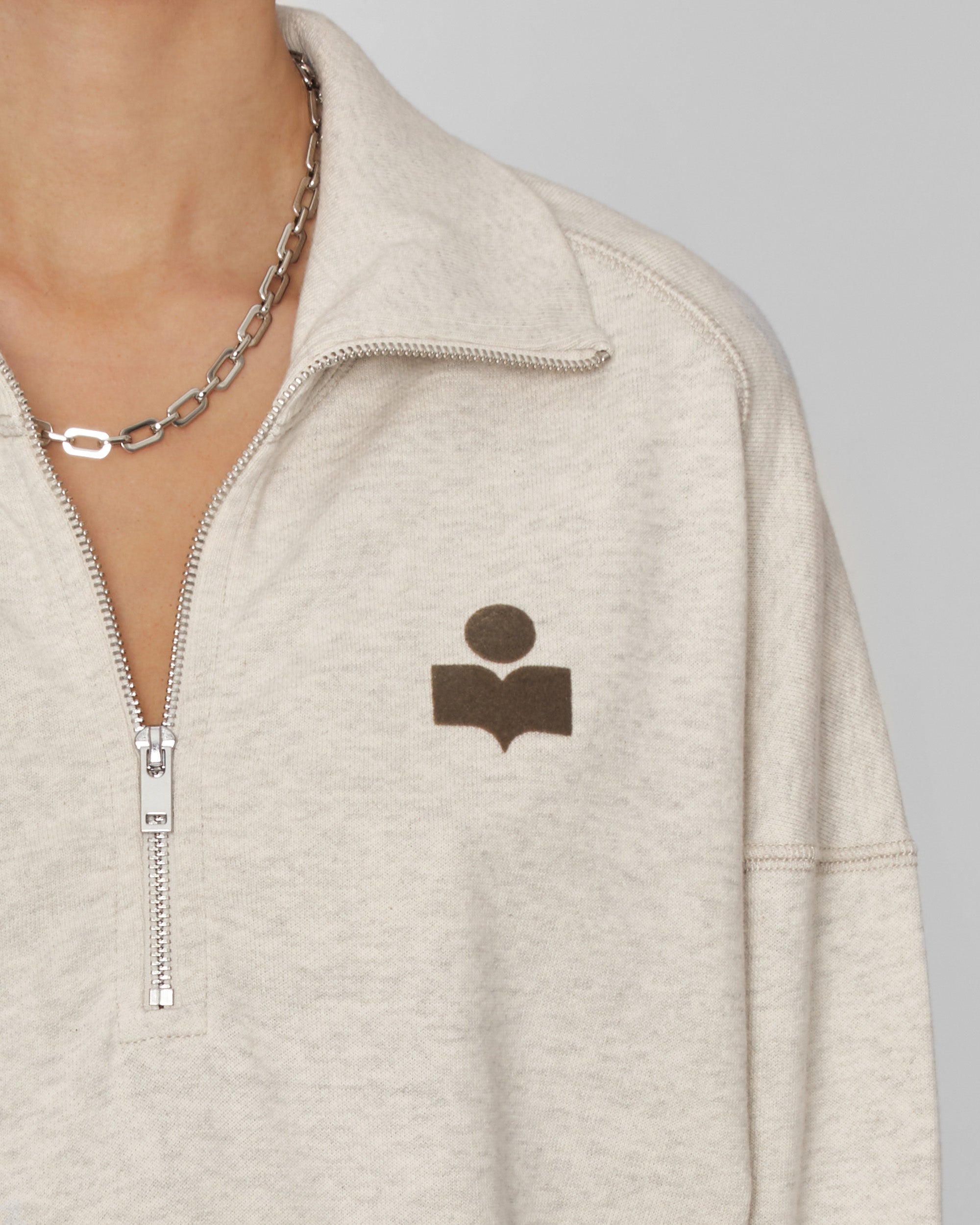 ISABEL MARANT ETOILE Ross Sweatshirt in Ecru/Khaki– Capsule Shop