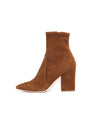 Isla Cacao Suede Slim Ankle Bootie