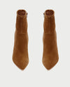 Isla Cacao Suede Slim Ankle Bootie